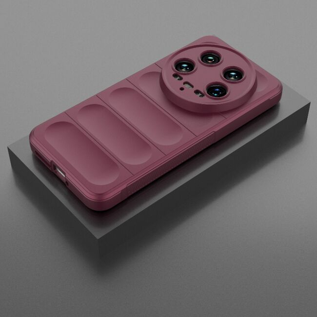 Husa pentru  Xiaomi 14 Ultra Liquid Silicone, Microfibre Lining, Non-Slip Airbag Design, bordeaux