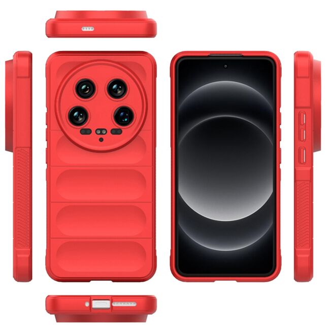 Husa pentru  Xiaomi 14 Ultra Liquid Silicone, Microfibre Lining, Non-Slip Airbag Design, rosu