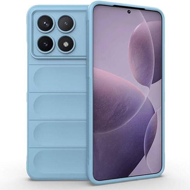 Husa pentru  Xiaomi Poco X6 Pro Liquid Silicone, Microfibre Lining, Non-Slip Airbag Design, blue