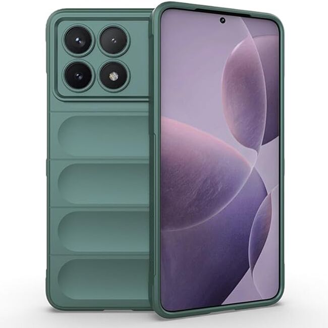 Husa pentru  Xiaomi Poco X6 Pro Liquid Silicone, Microfibre Lining, Non-Slip Airbag Design, verde