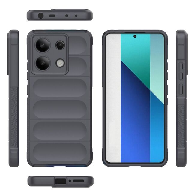 Husa pentru  Xiaomi Redmi Note 13 4G Liquid Silicone, Microfibre Lining, Non-Slip Airbag Design, negru