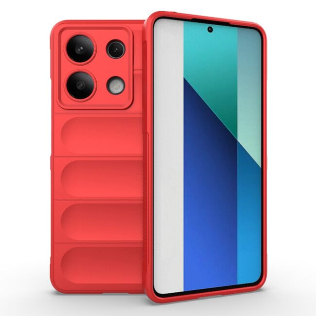 Husa pentru  Xiaomi Redmi Note 13 5G Liquid Silicone, Microfibre Lining, Non-Slip Airbag Design, rosu