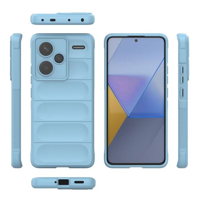 Husa pentru  Xiaomi Redmi Note 13 Pro+ Plus 5G Liquid Silicone, Microfibre Lining, Non-Slip Airbag Design, blue