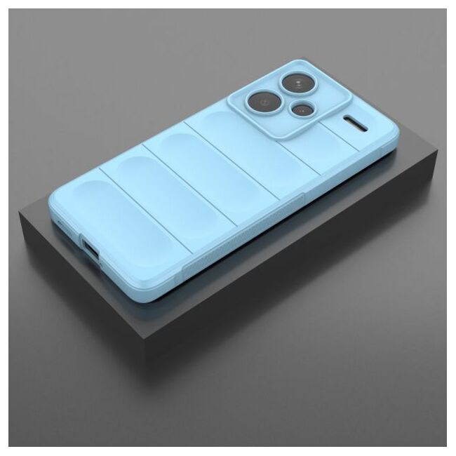 Husa pentru  Xiaomi Redmi Note 13 Pro+ Plus 5G Liquid Silicone, Microfibre Lining, Non-Slip Airbag Design, blue