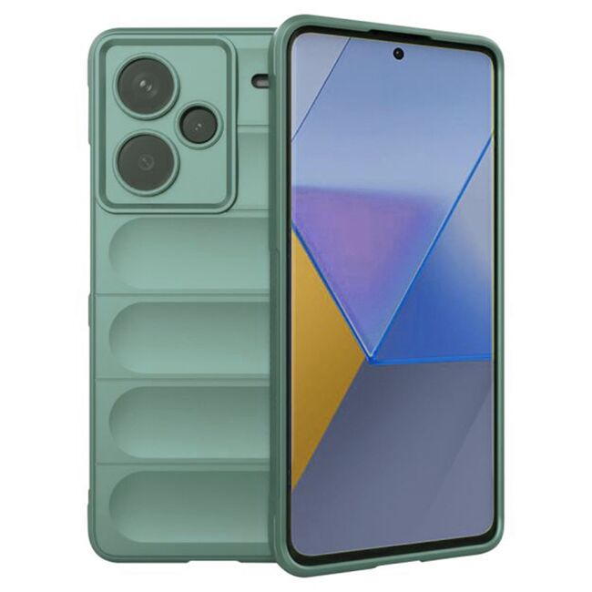 Husa pentru  Xiaomi Redmi Note 13 Pro+ Plus 5G Liquid Silicone, Microfibre Lining, Non-Slip Airbag Design, verde