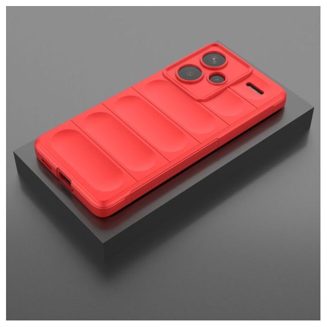 Husa pentru  Xiaomi Redmi Note 13 Pro+ Plus 5G Liquid Silicone, Microfibre Lining, Non-Slip Airbag Design, rosu