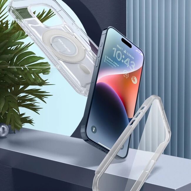 Husa iPhone 15 Pro Supcase Unicorn Beetle Pro MagSafe, transparenta