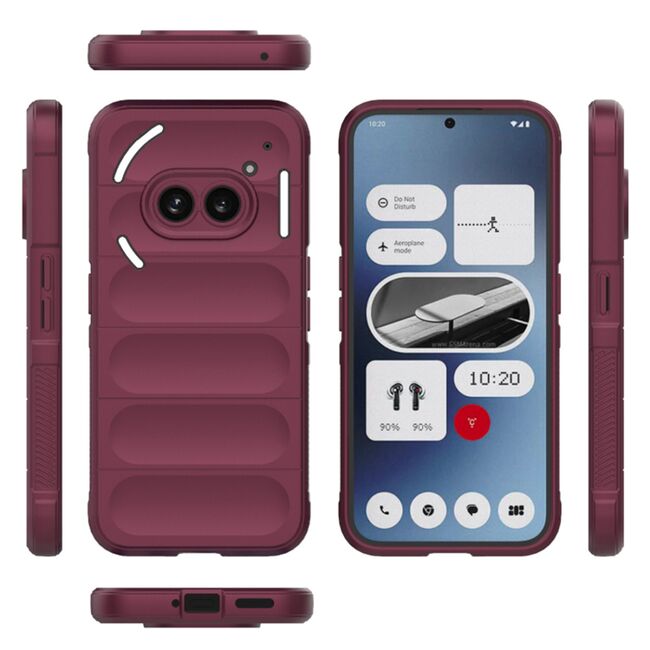 Husa pentru  Nothing Phone (2a), (2a) Plus Liquid Silicone, Microfibre Lining, Non-Slip Airbag Design, bordeaux