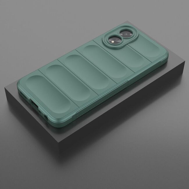 Husa pentru  Oppo A18, A38 Liquid Silicone, Microfibre Lining, Non-Slip Airbag Design, verde