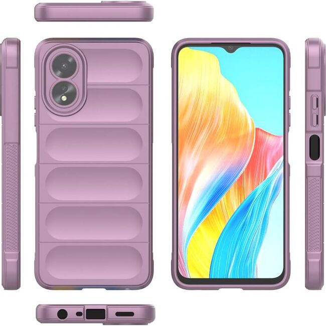 Husa pentru  Oppo A18, A38 Liquid Silicone, Microfibre Lining, Non-Slip Airbag Design, mov