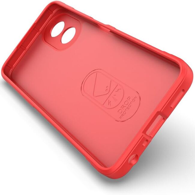 Husa pentru  Oppo A18, A38 Liquid Silicone, Microfibre Lining, Non-Slip Airbag Design, rosu