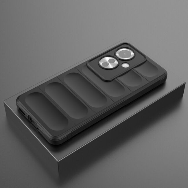 Husa pentru Oppo Reno 11F Liquid Silicone, Microfibre Lining, Non-Slip Airbag Design, negru