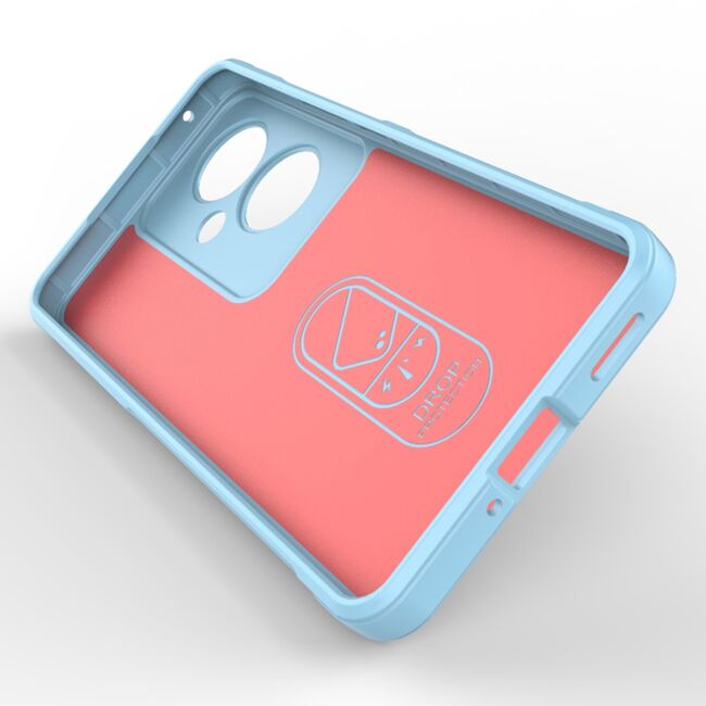 Husa pentru Oppo Reno 11F Liquid Silicone, Microfibre Lining, Non-Slip Airbag Design, bleu
