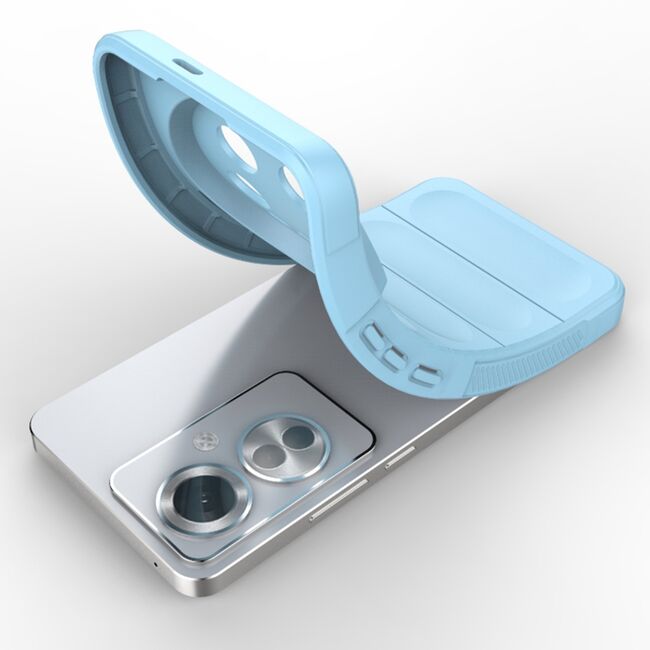 Husa pentru Oppo Reno 11F Liquid Silicone, Microfibre Lining, Non-Slip Airbag Design, bleu
