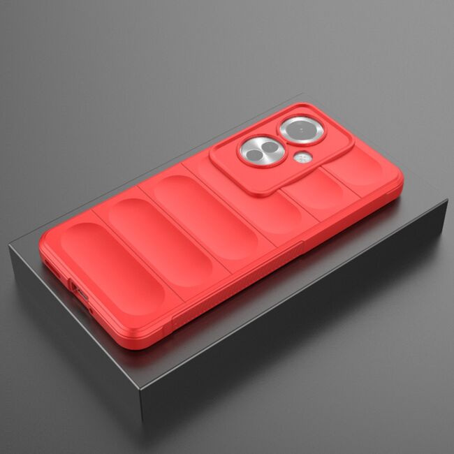 Husa pentru Oppo Reno 11F Liquid Silicone, Microfibre Lining, Non-Slip Airbag Design, rosu