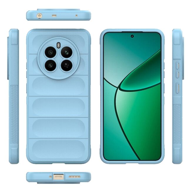 Husa pentru Husa Realme 12+ Plus Liquid Silicone, Microfibre Lining, Non-Slip Airbag Design, albastru