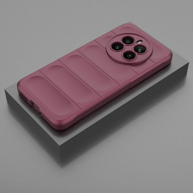 Husa pentru Husa Realme 12+ Plus Liquid Silicone, Microfibre Lining, Non-Slip Airbag Design, bordeaux