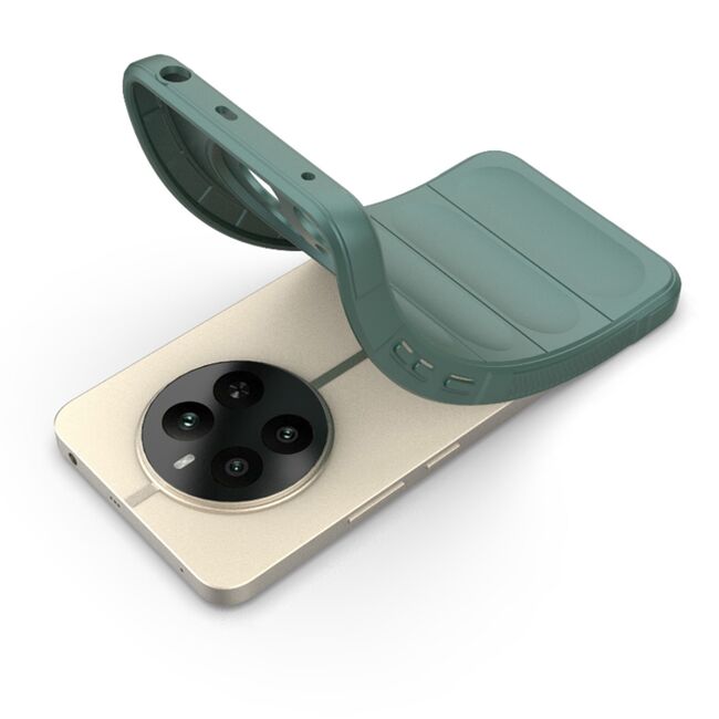 Husa pentru Husa Realme 12+ Plus Liquid Silicone, Microfibre Lining, Non-Slip Airbag Design, verde