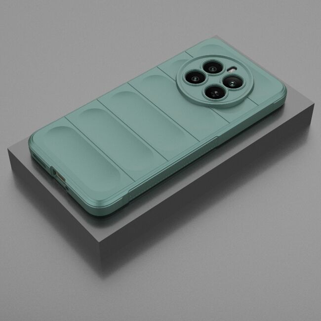 Husa pentru Husa Realme 12+ Plus Liquid Silicone, Microfibre Lining, Non-Slip Airbag Design, verde