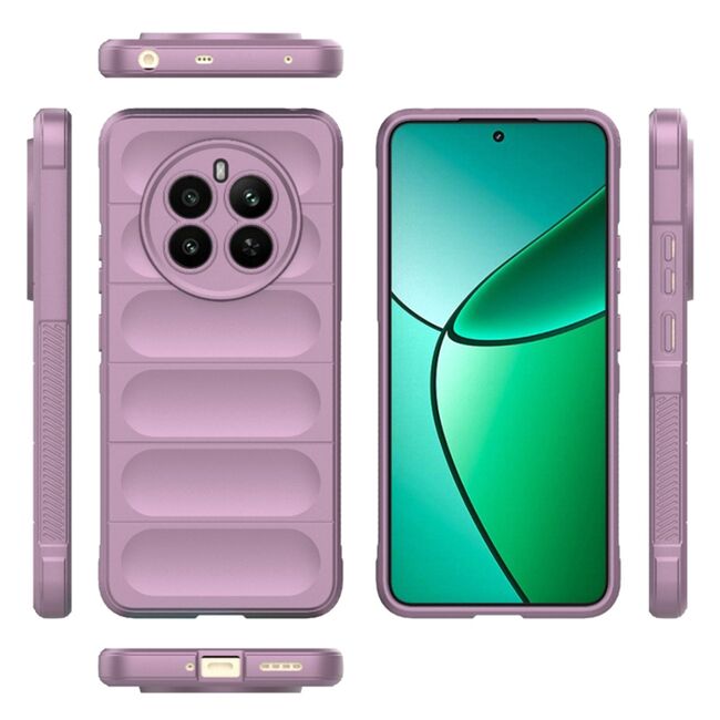 Husa pentru Husa Realme 12+ Plus Liquid Silicone, Microfibre Lining, Non-Slip Airbag Design, mov