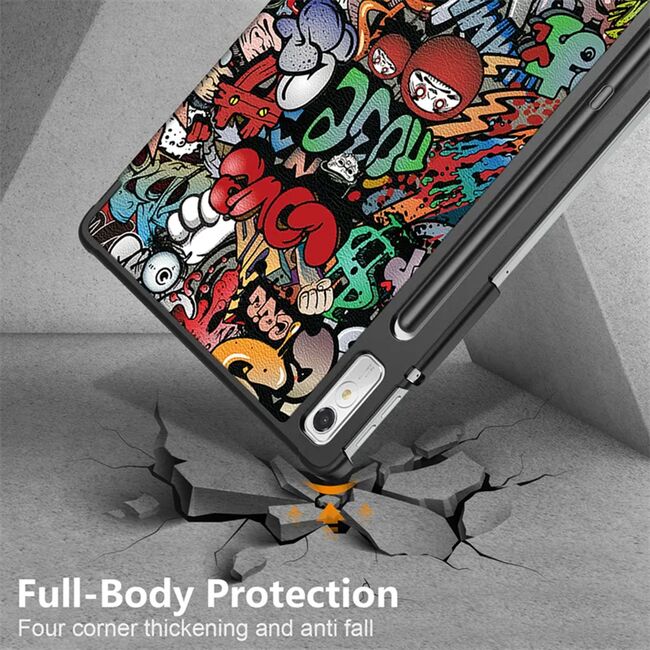 Husa tableta Lenovo Tab P11 Pro Gen 2 11.2 inch ProCase Smart Ultralight de tip stand, grafitti