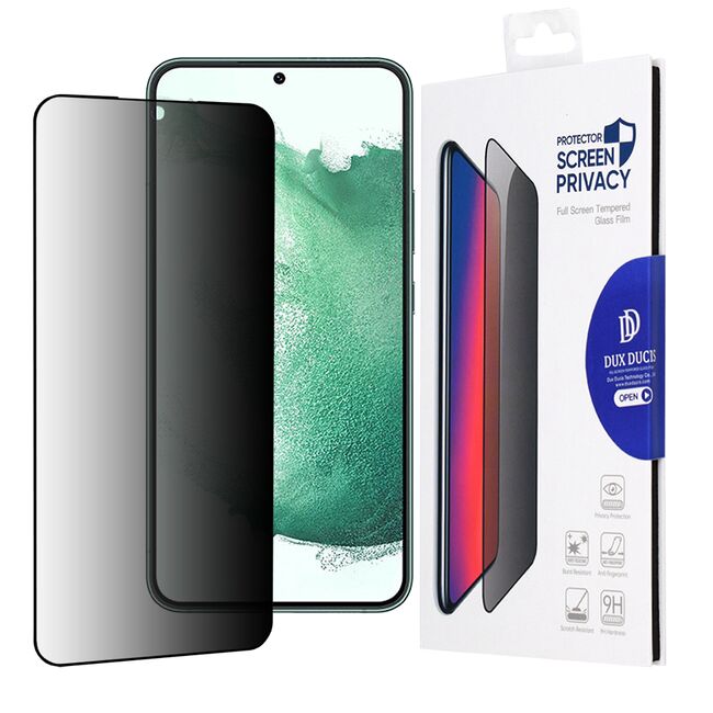 Folie sticla Samsung Galaxy S22 Plus 5G Dux Ducis Tempered Glass Privacy, negru
