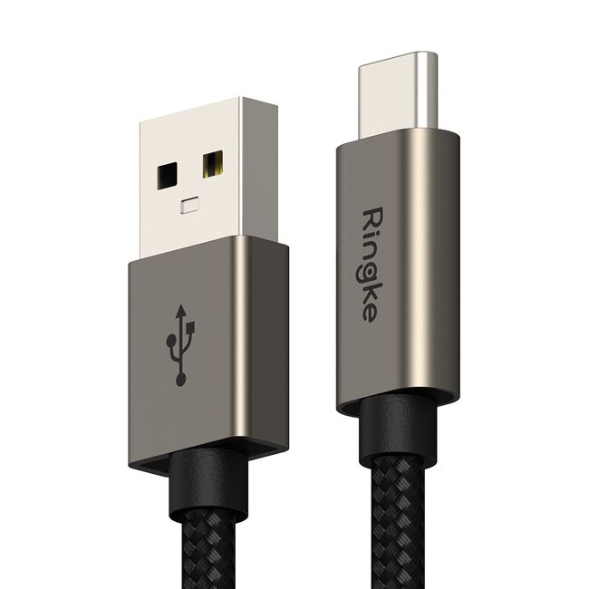 Cablu de date Fast Charging Type-C, 60W, 0.5m Ringke, negru