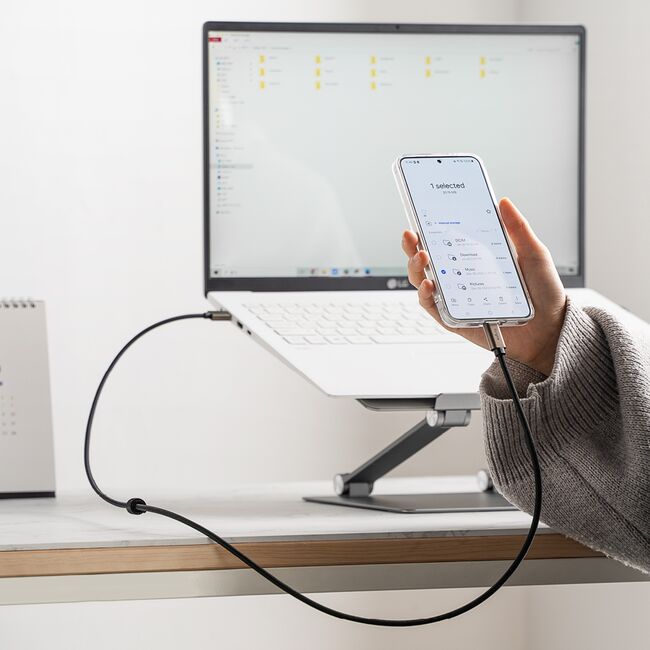 Cablu de date Fast Charging Type-C, 60W, 0.5m Ringke, negru