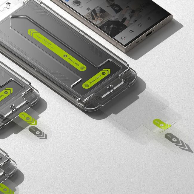 [Pachet 2x] Folie sticla Samsung Galaxy S24 Ultra Ringke Easy Slide Tempered Glass, privacy