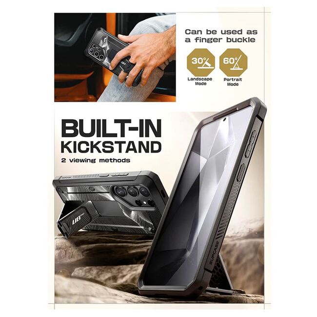 Husa Samsung Galaxy S24 Ultra Supcase Unicorn Beetle Pro, Black Ripple