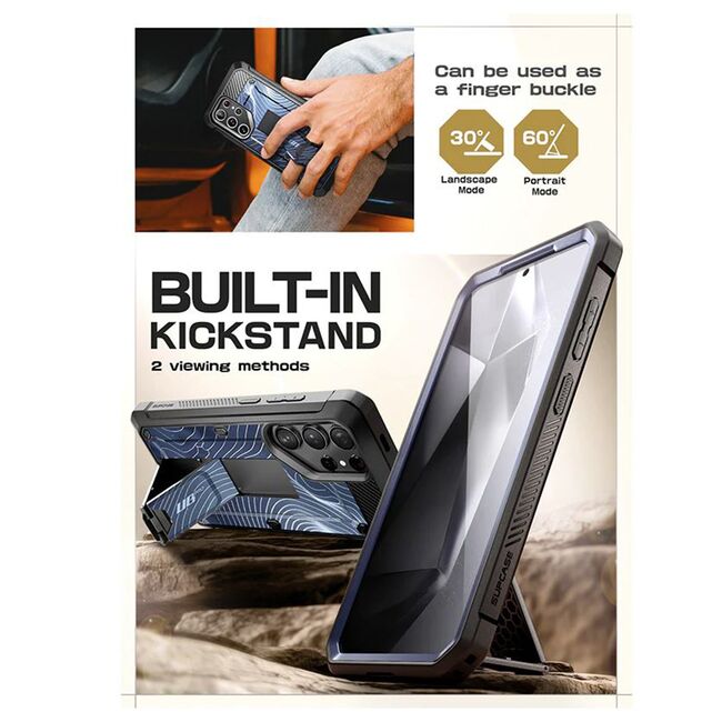 Husa Samsung Galaxy S24 Ultra Supcase Unicorn Beetle Pro, Blue Ripple