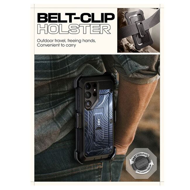 Husa Samsung Galaxy S24 Ultra Supcase Unicorn Beetle Pro, Blue Ripple