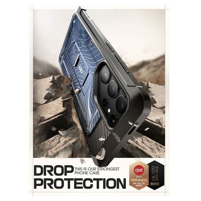Husa Samsung Galaxy S24 Ultra Supcase Unicorn Beetle Pro, Blue Ripple