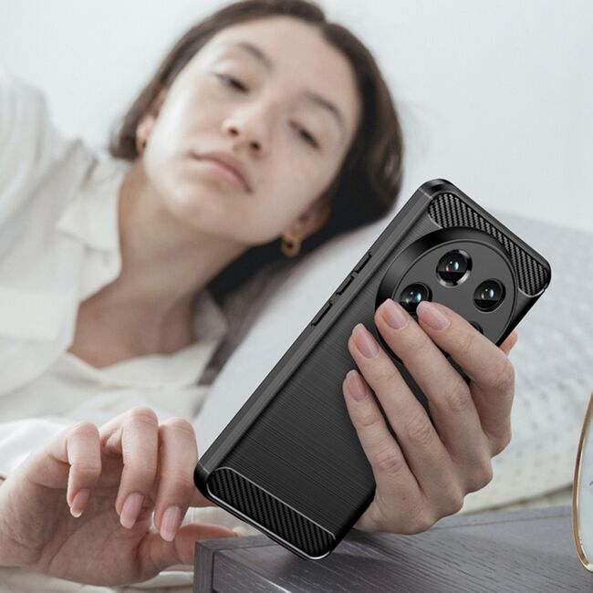 Husa pentru Xiaomi 14 Ultra Liquid Carbon Silicone, negru