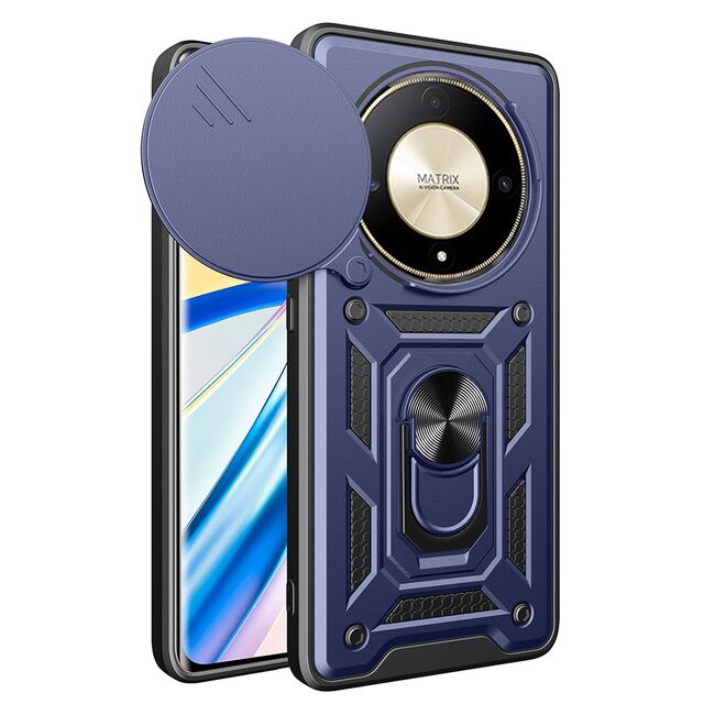 Husa pentru Honor Magic 6 Lite cu inel Armor Kickstand cu protectie camera - blue