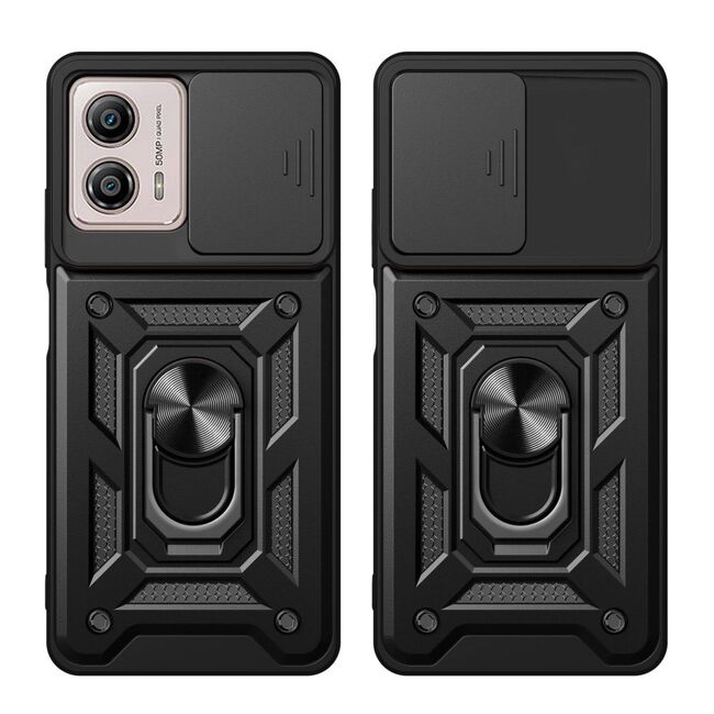 Husa pentru Motorola Moto G13, G23, G53 cu inel Ring Armor Kickstand Tough, protectie camera- blue