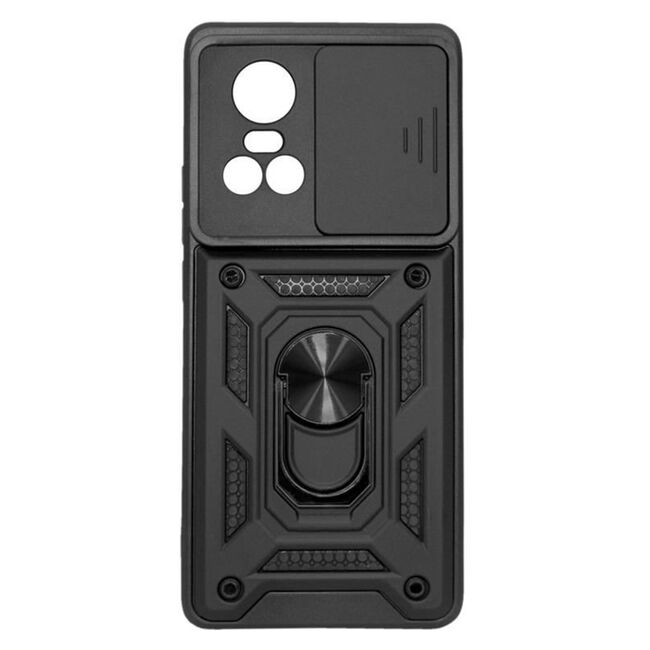 Husa Oppo Reno 10, Reno 10 Pro cu inel Ring Armor Kickstand Tough Rugged cu protectie camera - blue