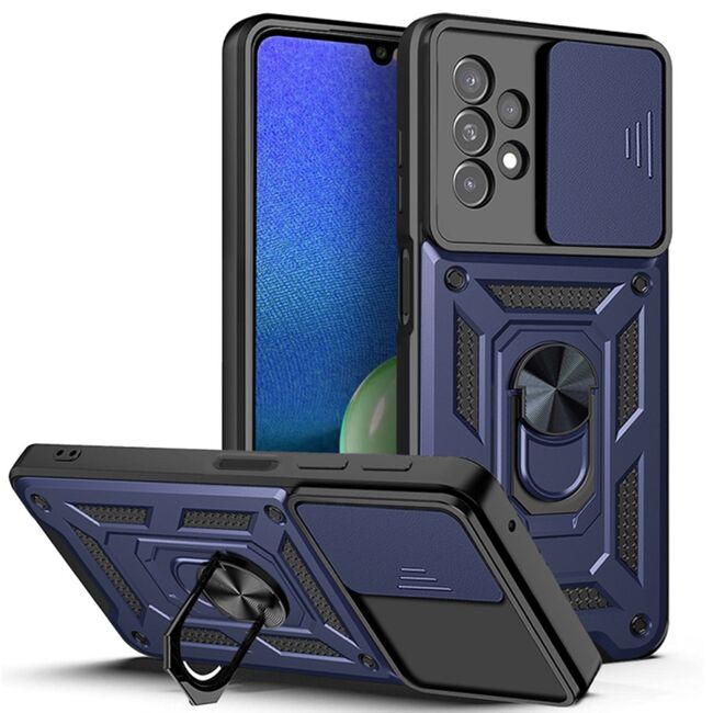 Husa pentru Samsung Galaxy A13 4G cu inel Ring Armor Kickstand Tough, protectie camera