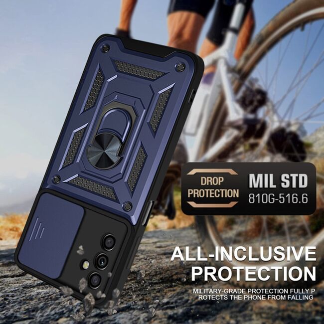 Husa pentru Samsung Galaxy A04s / A13 5G cu inel Ring Armor Kickstand Tough, protectie camera