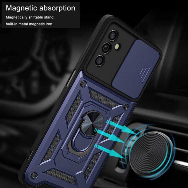Husa pentru Samsung Galaxy A04s / A13 5G cu inel Ring Armor Kickstand Tough, protectie camera