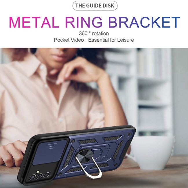 Husa pentru Samsung Galaxy A04s / A13 5G cu inel Ring Armor Kickstand Tough, protectie camera