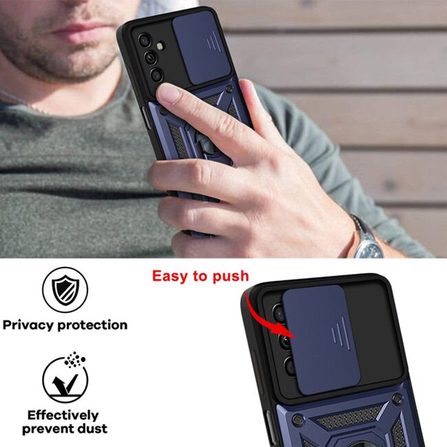 Husa pentru Samsung Galaxy A04s / A13 5G cu inel Ring Armor Kickstand Tough, protectie camera