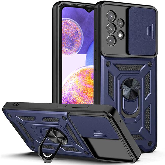 Husa pentru Samsung Galaxy A23 cu inel Ring Armor Kickstand Tough, protectie camera