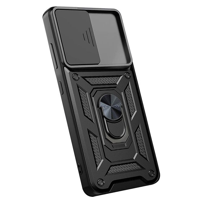 Husa pentru Samsung Galaxy A52 cu inel Ring Armor Kickstand Tough, protectie camera - blue