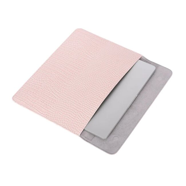 Husa pentru laptop 13 - 14 inch MacBook, Microsoft, Dell, HP, Lenovo, eleganta si subtire, protectie sporita, roz