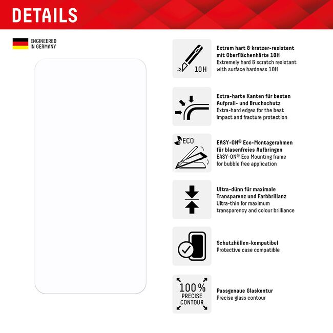 [Folie sticla + husa] premium Samsung Galaxy S23 Plus Displex Real Glass 10H cu aplicator, transparenta