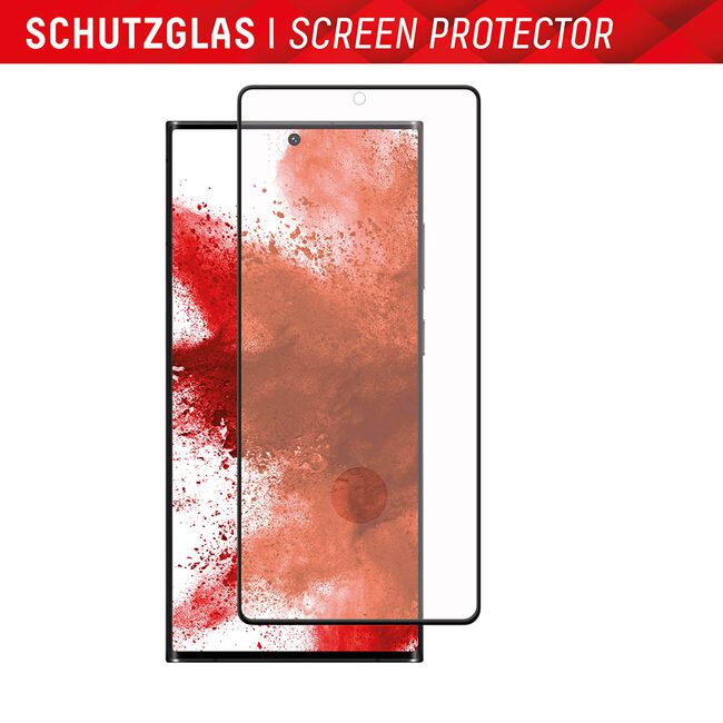 [Folie sticla + husa] premium Samsung Galaxy S23 Ultra Displex Real Glass 3D cu aplicator 10H - extremely hard & scratch-resistant, transparenta