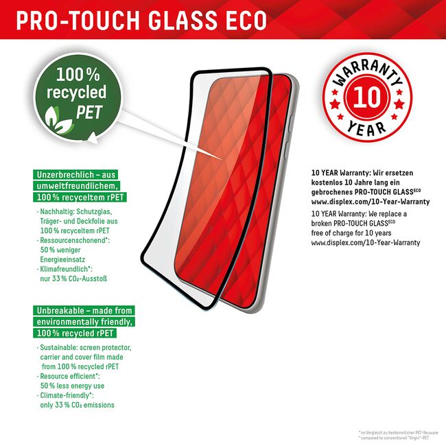 Folie premium Samsung Galaxy S23 Plus / S22 Plus 5G Displex Pro Touch Glass Eco, negru