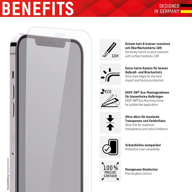 Folie sticla premium iPhone X Displex Real Glass 2D, transparenta