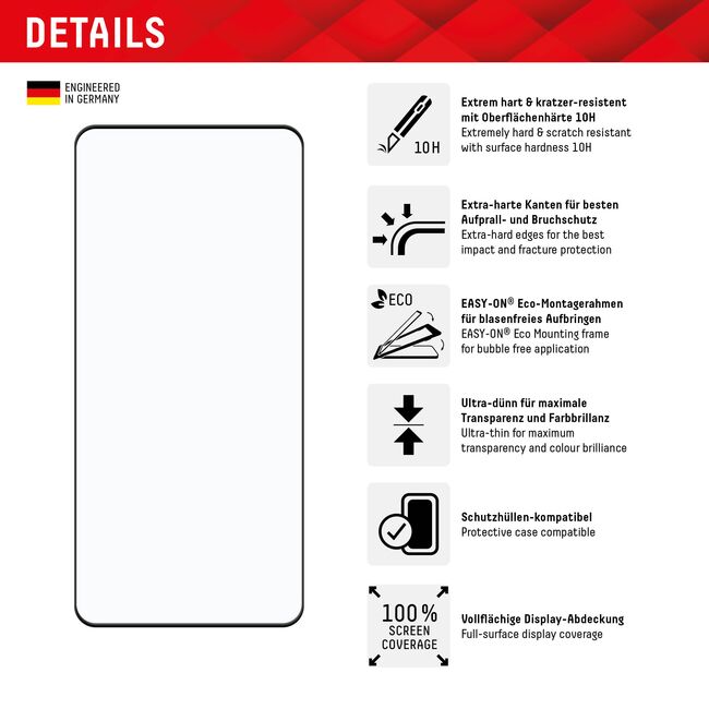 Folie sticla premium Xiaomi Redmi Note 13 Pro+ 5G Displex Real Glass Full Cover cu aplicator, transparenta